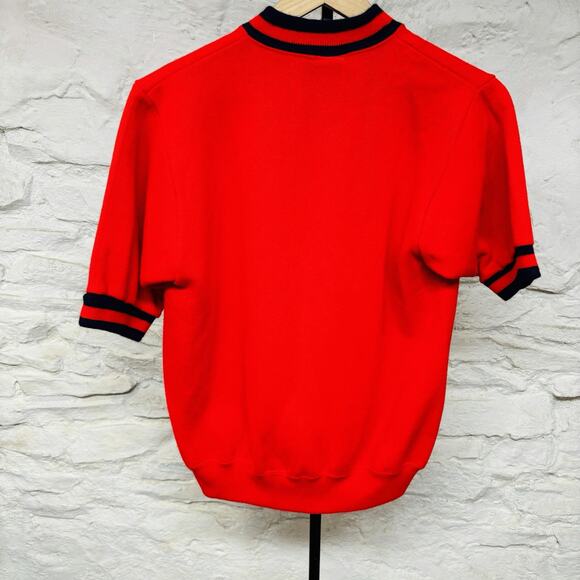 Springfoot Vtg 60s 70s Crewneck Sweatshirt Silhouette-National Spa Flocked Print - Picture 4 of 6